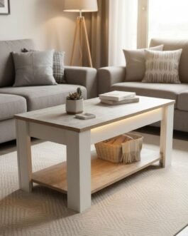 Mesa Ratona Elevable con Espacio de Guardado